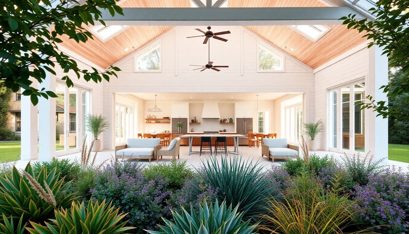 Beautifully designed cape cod home addition showcasing modern architecture and lush landscaping.