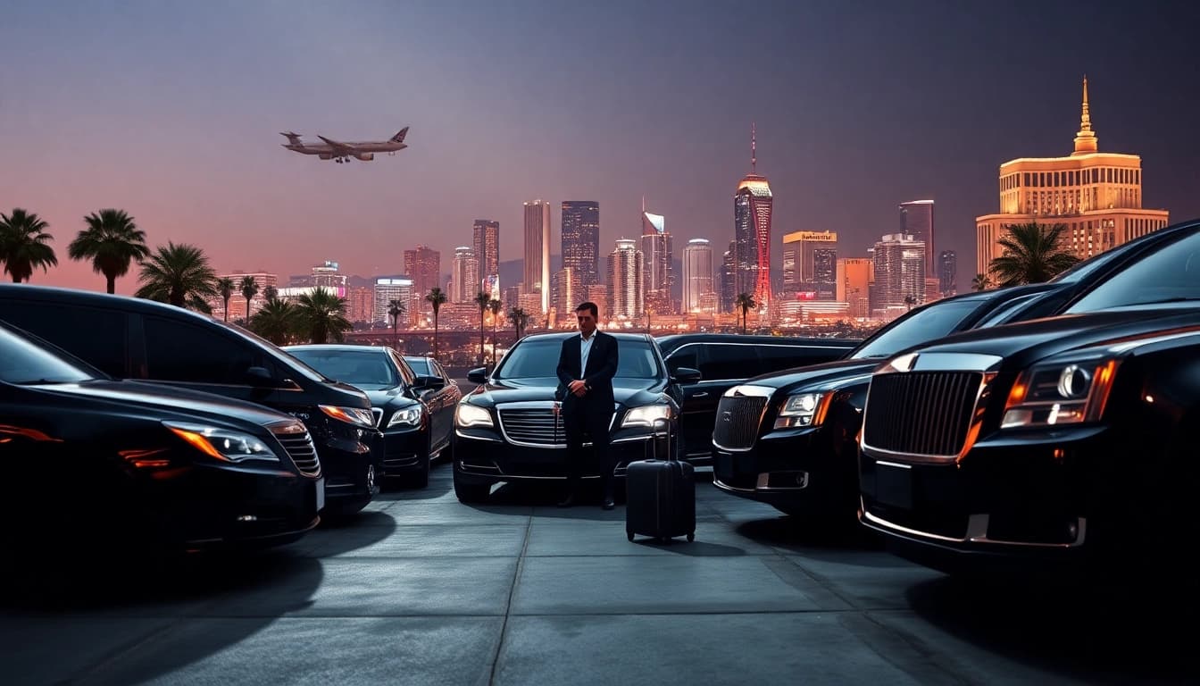 Hollywood Limo fleet offering diverse vehicles, showcasing LA Limo luxury and service.
