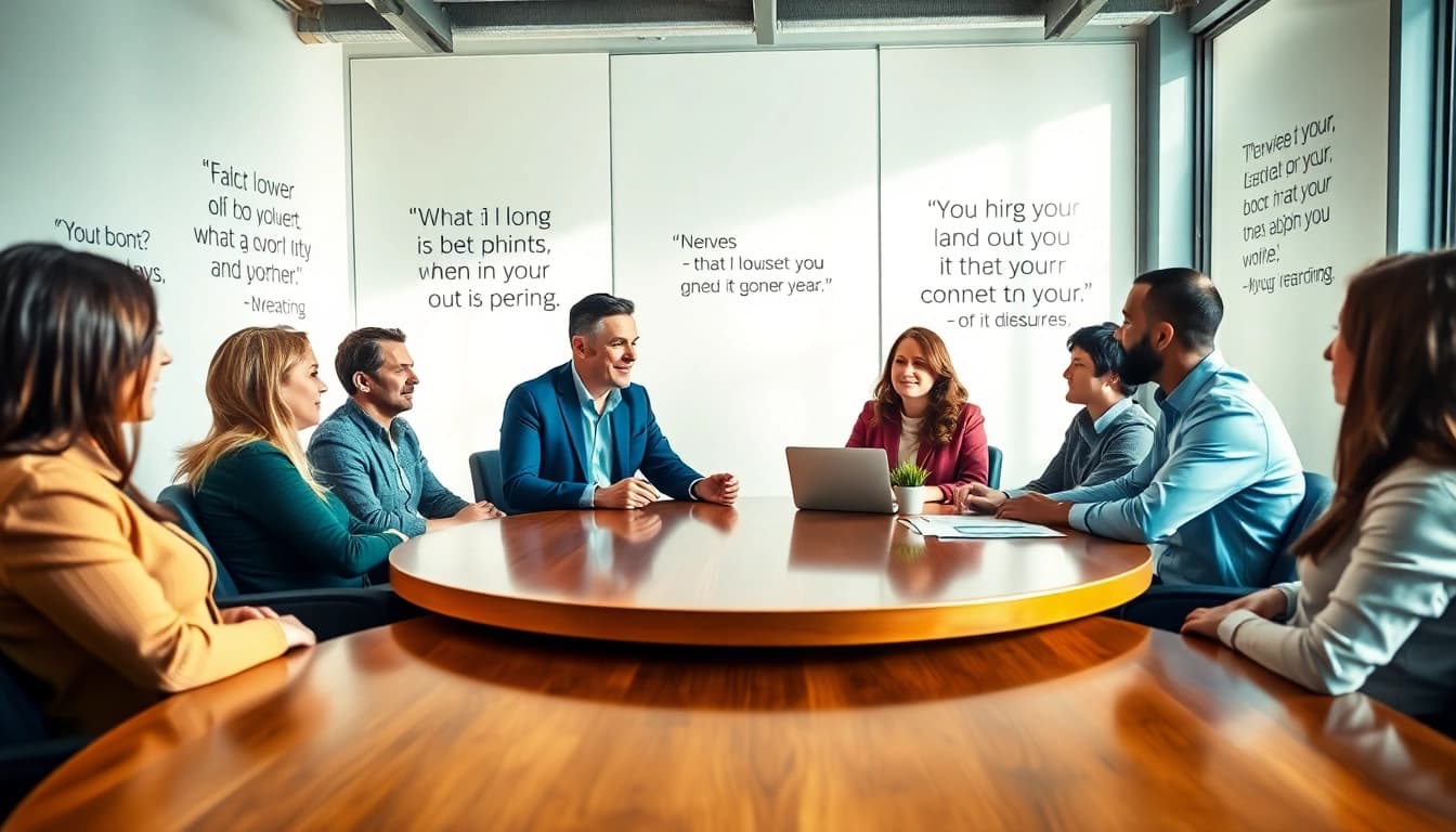 Business coach Sacramento guiding a diverse group in a vibrant office.