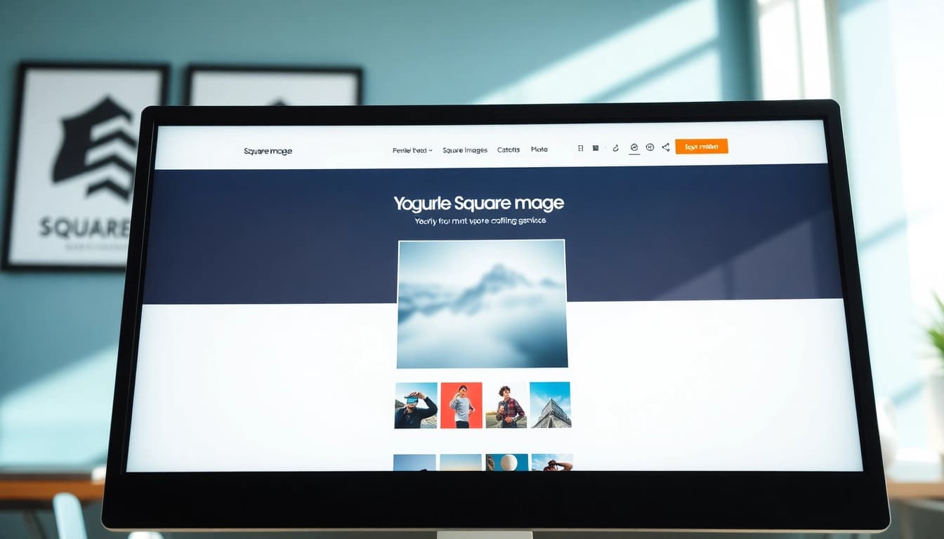 Transform your image square easily with the online cropping tool showcasing vibrant previews.