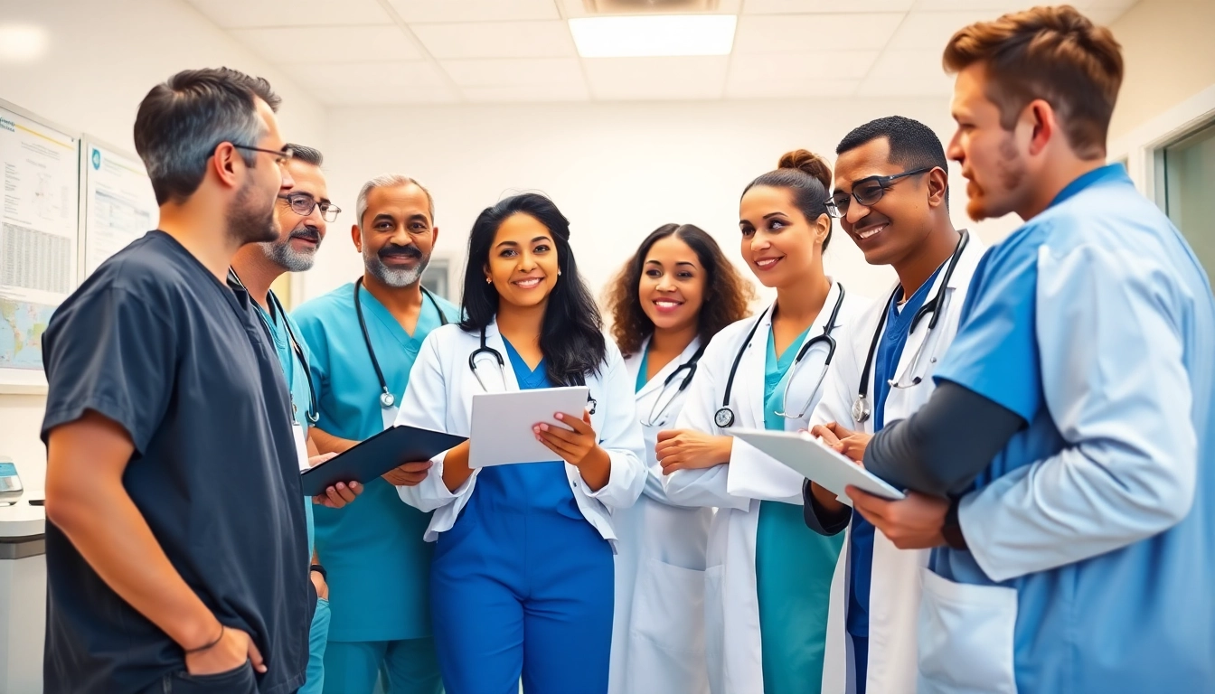 YourGP healthcare professionals collaborating in a modern clinic for optimal patient care.