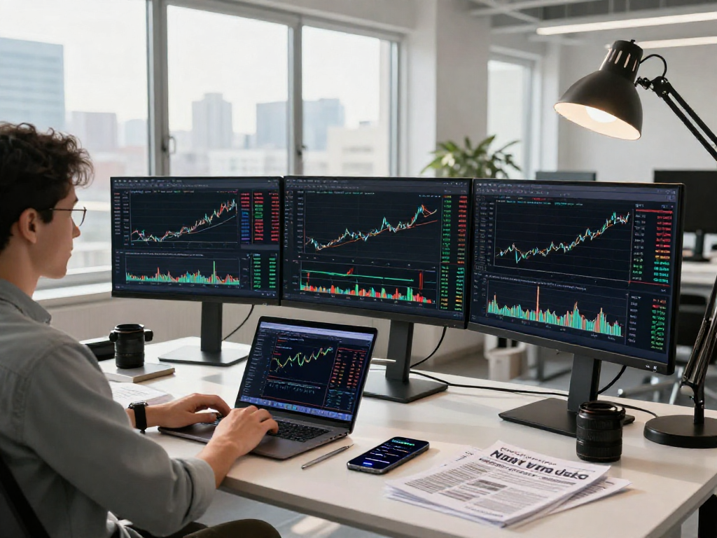 TradingView dashboard analysis in a modern trading workspace with multiple financial charts and market alerts.