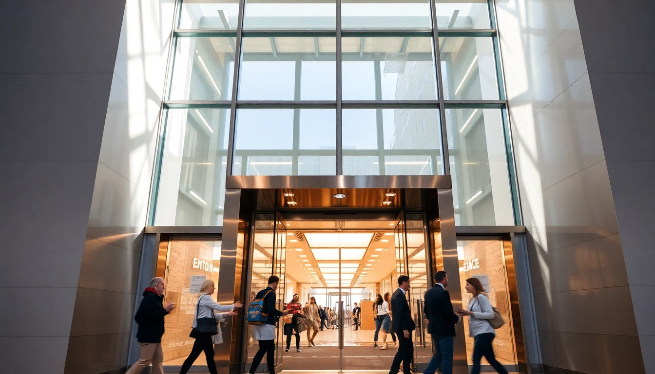 Enhancing accessibility with Evolution Entrance Systems showcased in a modern commercial setting.