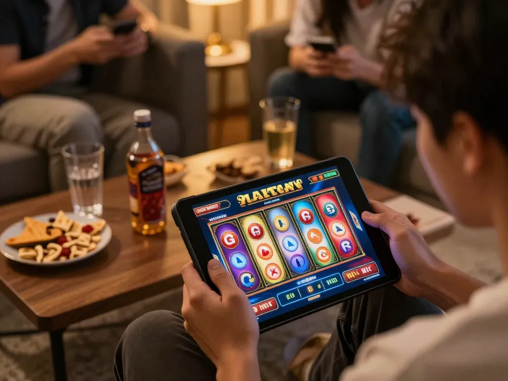 Engaging gameplay on slot server Thailand gacor with colorful graphics displayed on tablet.