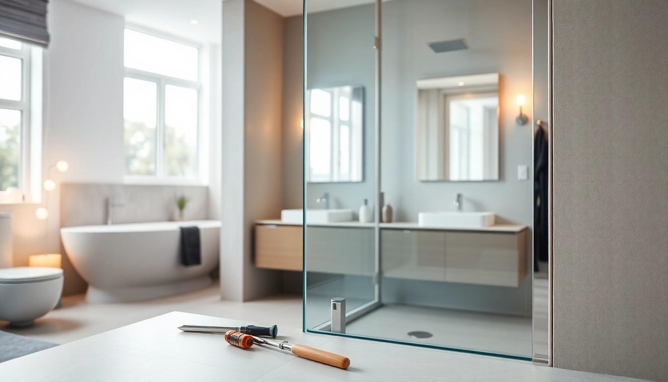 Installer la paroi de douche sirhona dans une salle de bain moderne avec élégance.