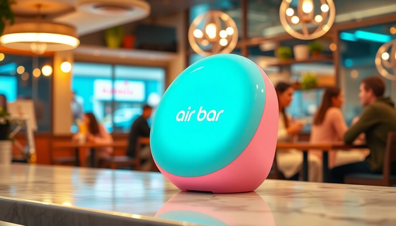 Experience the latest air bar innovation in a chic café setting.