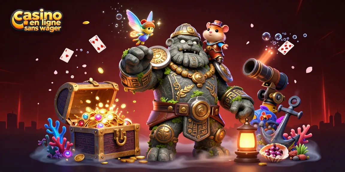 Jouez avec confiance sur un casino en ligne sans wager dans une illustration dynamique pleine de magie.