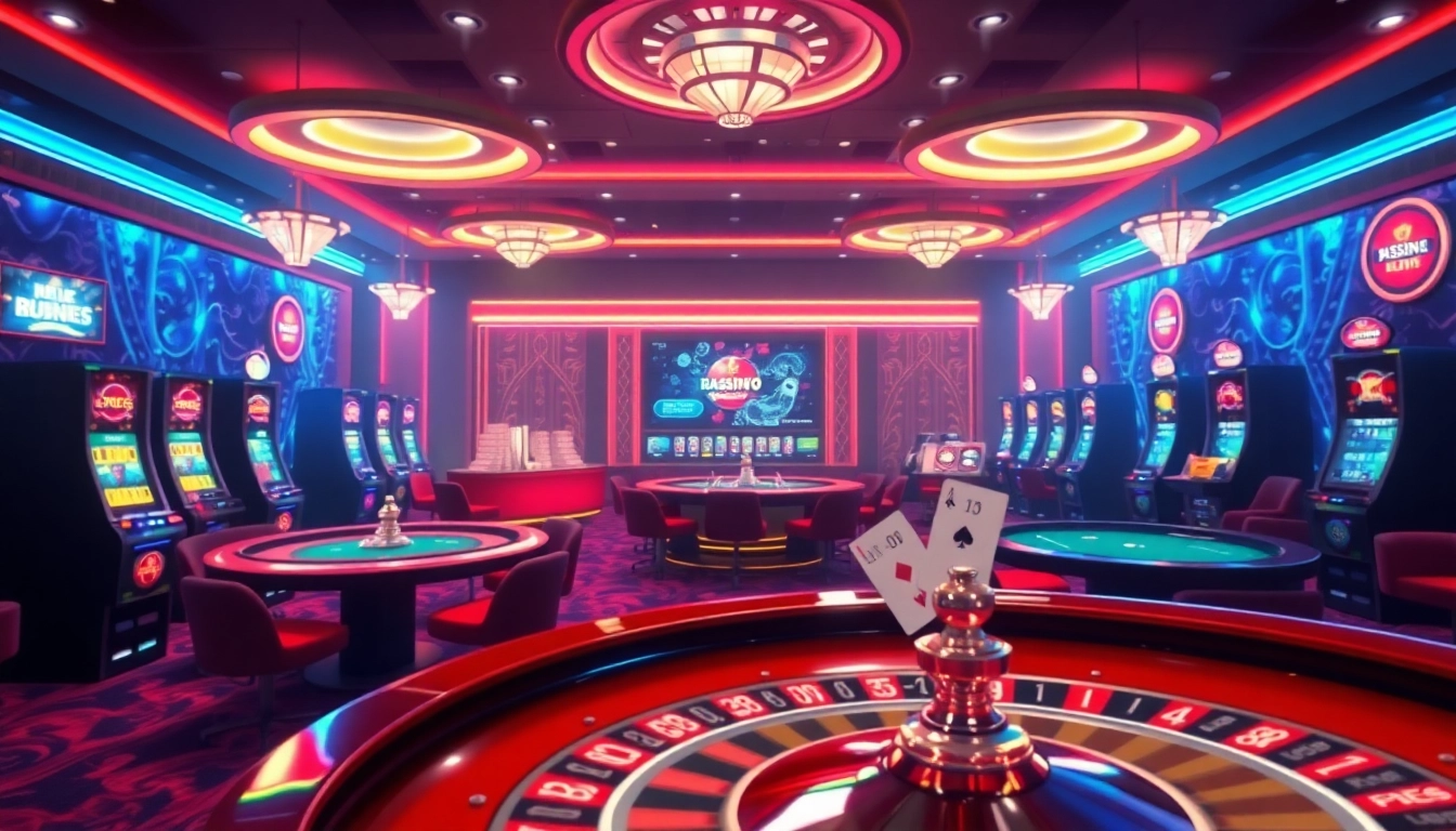 Découvrez un gameplay de casino en ligne palpitant avec des tables de poker vibrantes et des machines à sous.