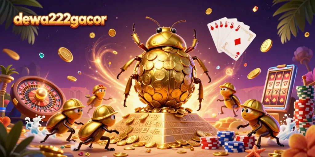 Experience the fun of playing at dewa222gacor with vibrant casino elements and a winning atmosphere.
