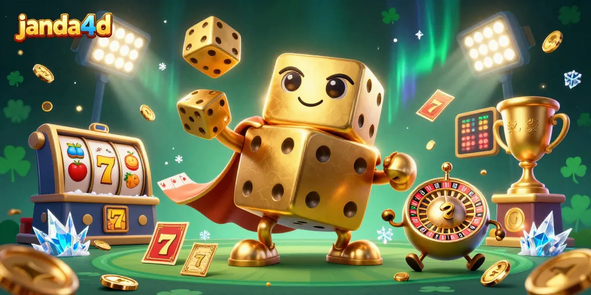 JANDA4D menyajikan pengalaman bermain kasino dengan tema slot emas yang megah dan banyak simbol menang.