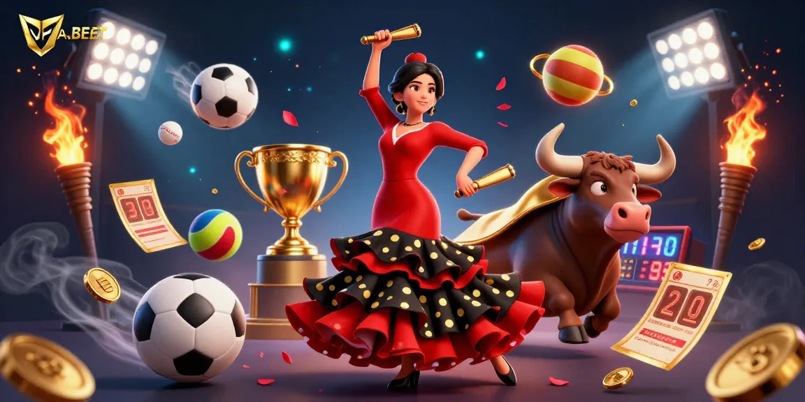 Experience winning action with UFABET in this vibrant casino-themed illustration.