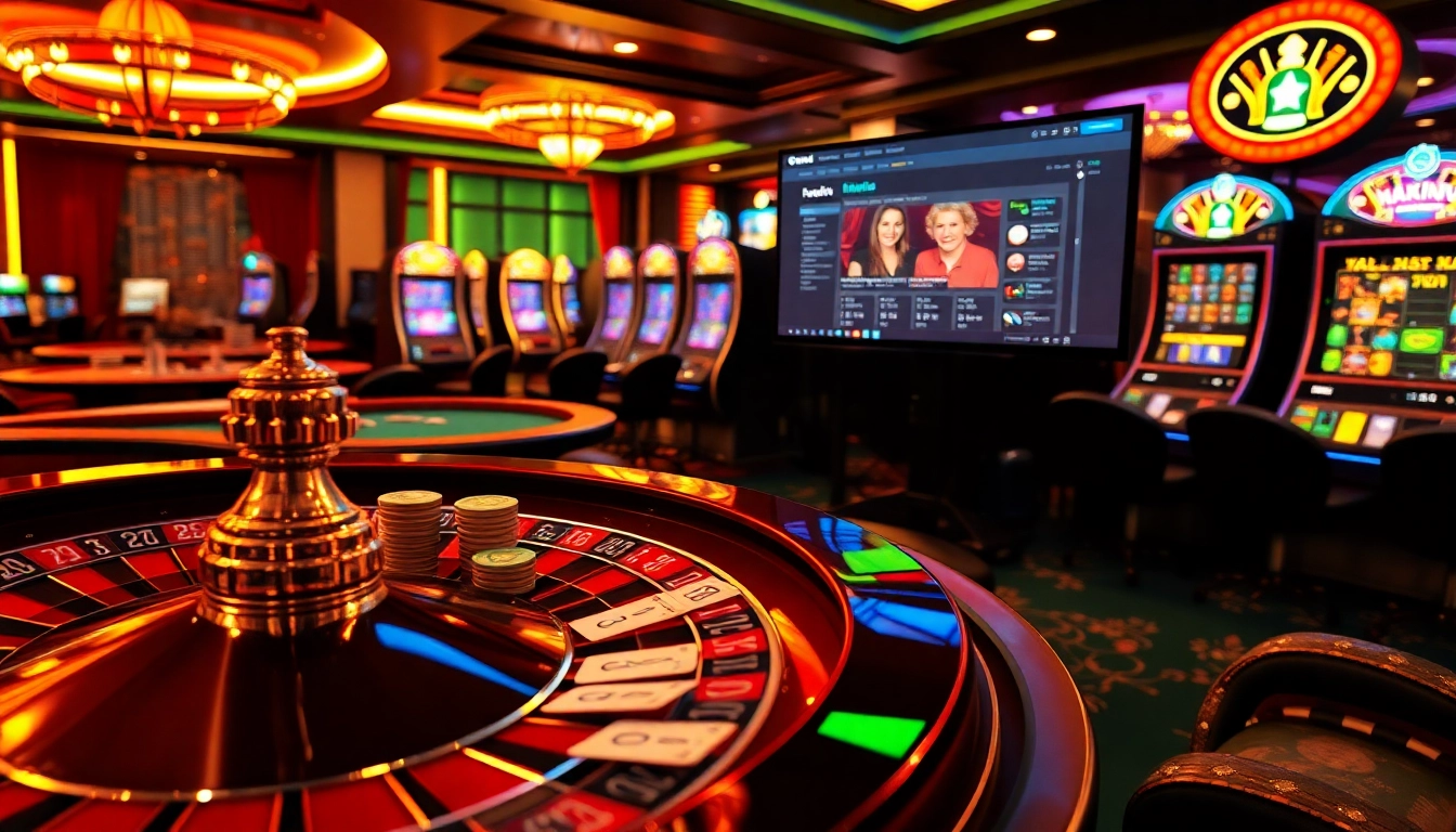 The hidden wiki displayed on a sleek screen alongside a vibrant roulette wheel and poker chips.