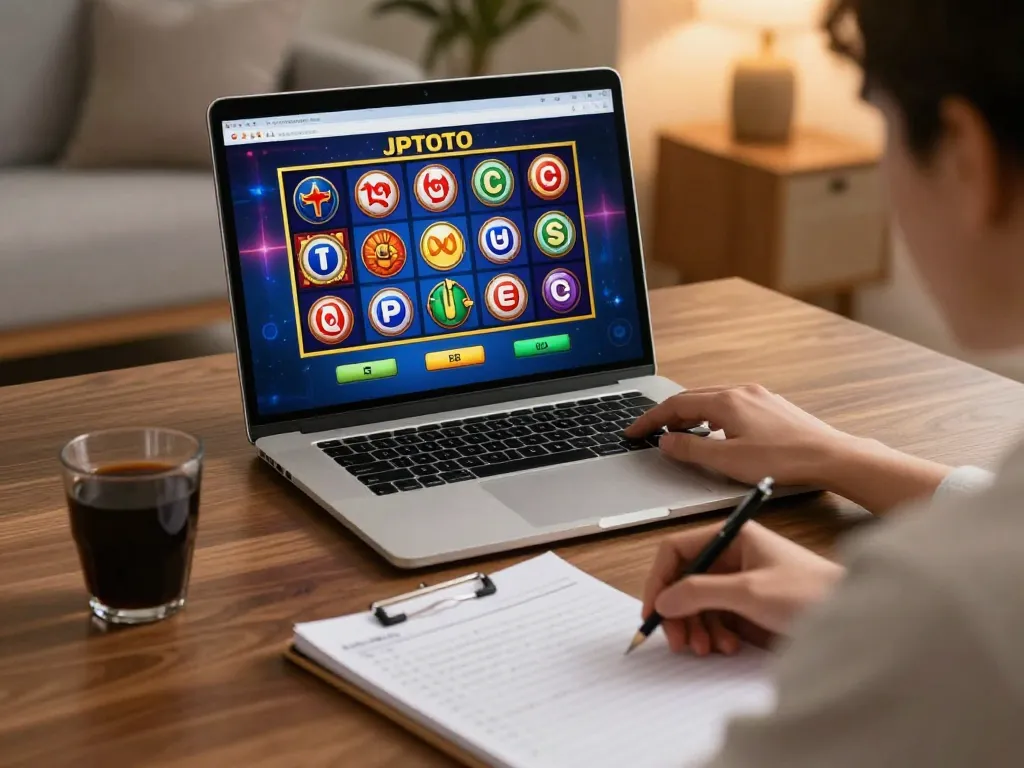 Player utilizing JPTOTO online platform, emphasizing responsible gaming and strategic bankroll management