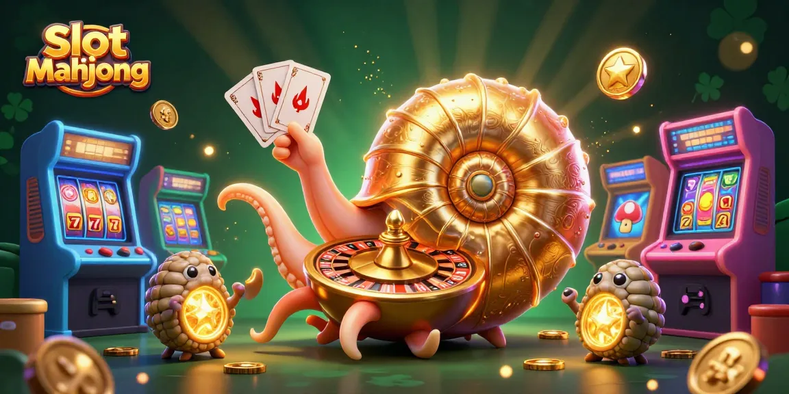 Experience the thrill of slot mahjong with vibrant gaming elements in this captivating 3D illustration.