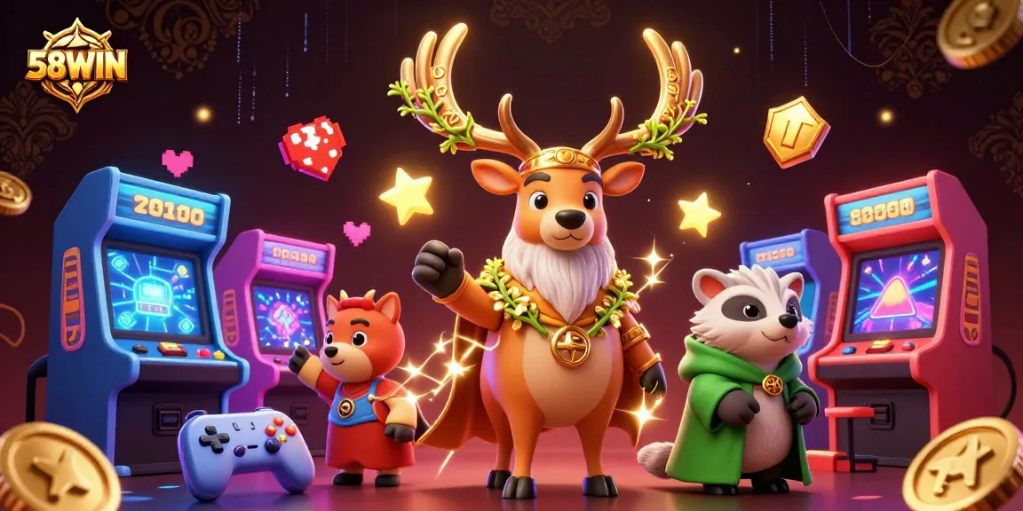 Engage with thrilling 58WIN casino action featuring druid characters and vibrant game elements in a magical realm.