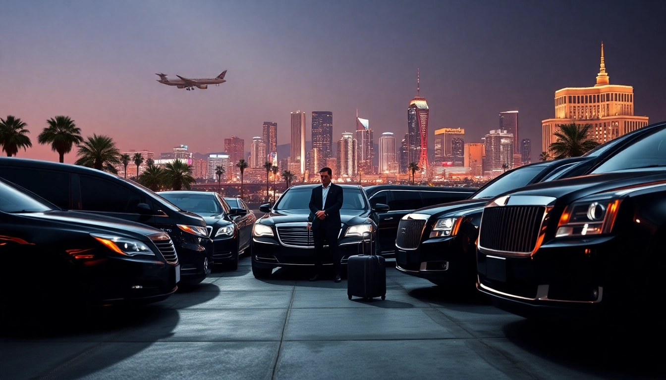 Hollywood Limo fleet offering diverse vehicles, showcasing LA Limo luxury and service.