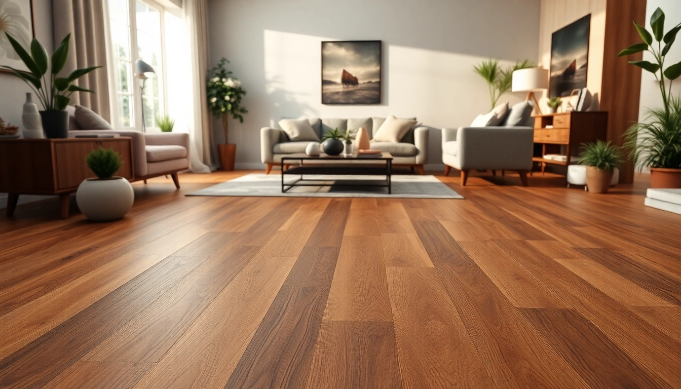 Showcasing luxurious vinyl flooring installation in a chic living room setting.