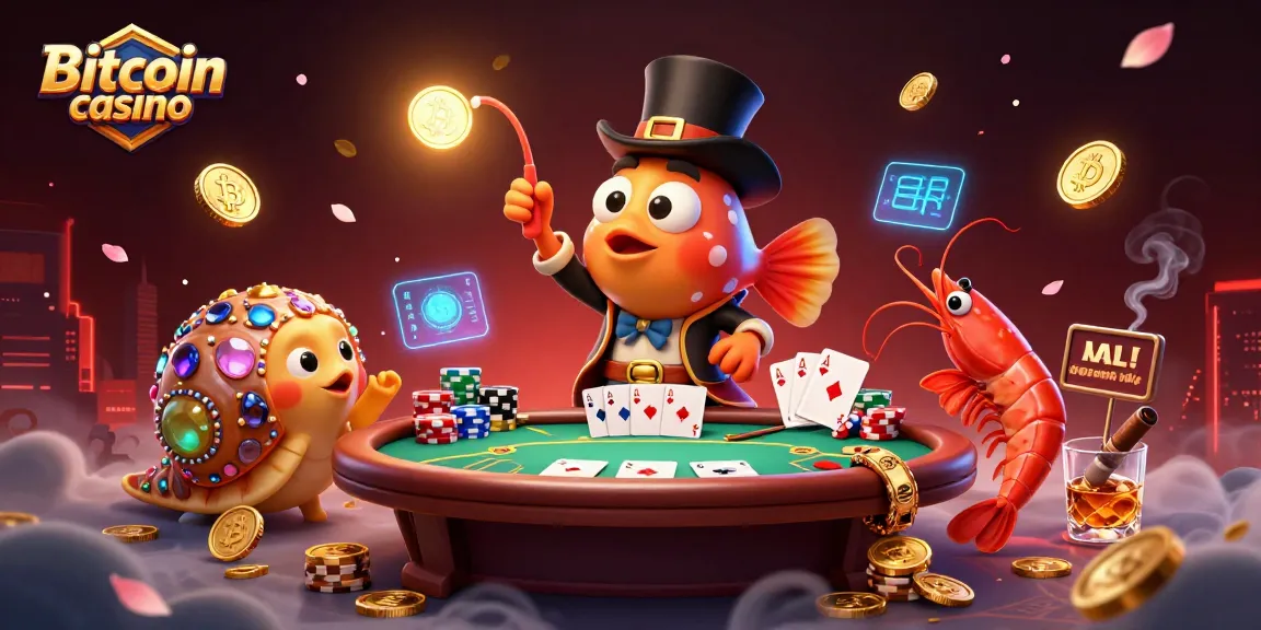 Jouez dans un Bitcoin casino avec un poisson-lanterne attirant des pièces d'or dans un monde enchanteur.