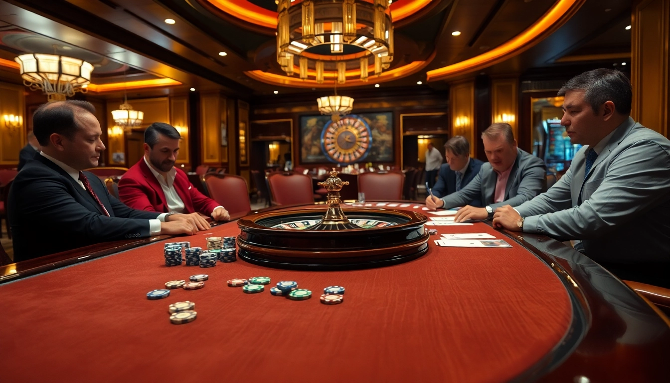 Experience the thrilling atmosphere of hidden wiki 2 in a luxurious casino setting with poker tables and roulette wheels.