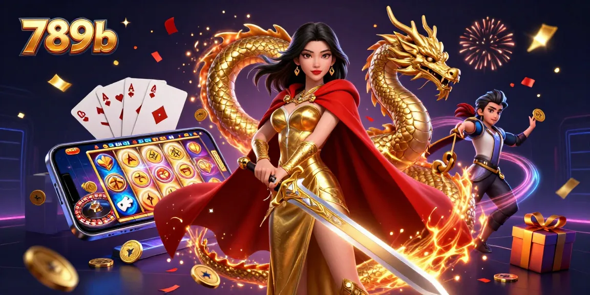 Win big at 789b with vibrant 3D casino illustration showcasing exciting gaming elements.