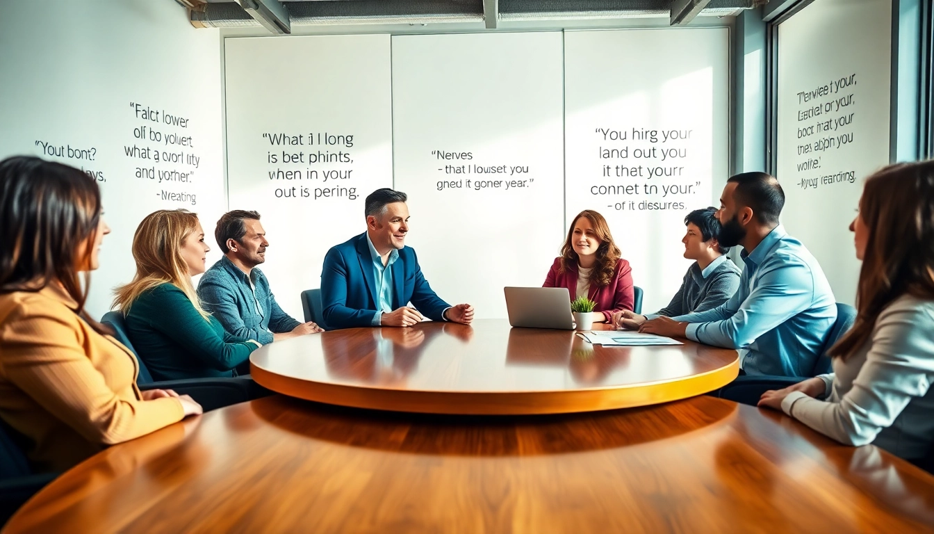 Business coach Sacramento guiding a diverse group in a vibrant office.