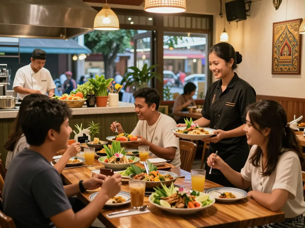 Delicious Asian cuisine and vibrant dining atmosphere at 88Pulsa restaurant in Queenstown.