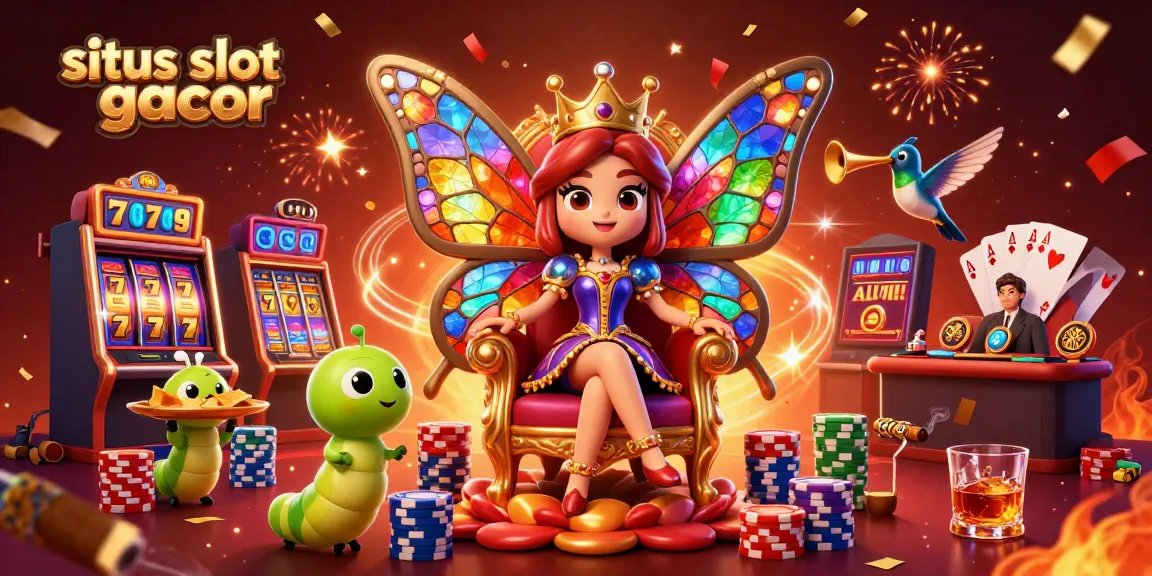 Experience the thrill at situs slot gacor with vibrant casino elements and colorful characters.