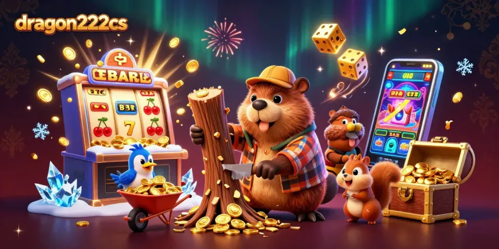 Experience the thrilling excitement of gambling with dragon222cs as our animated characters celebrate a jackpot.