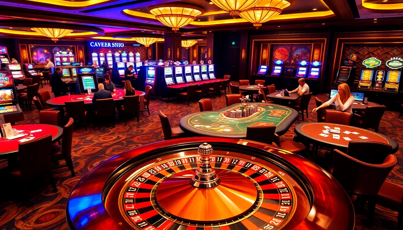 Experience the excitement of gambling at https://xx88.contractors/ with a vibrant casino scene featuring roulette and poker tables.