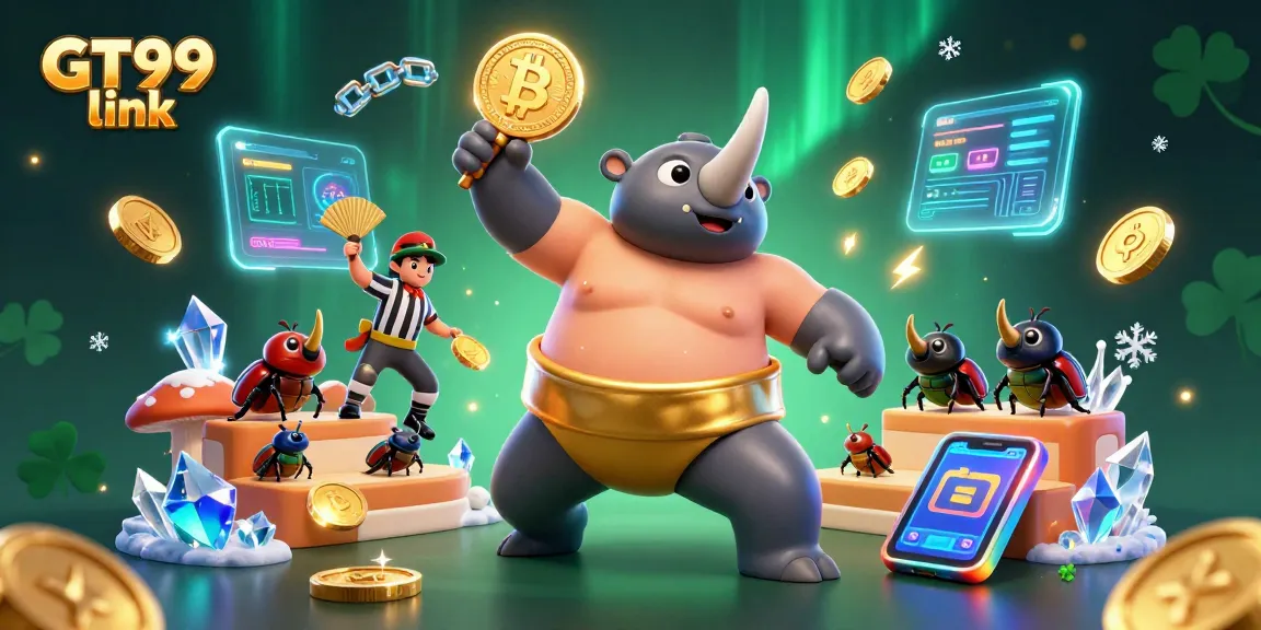 Experience the thrill of winning with GT99 link in a vibrant 3D casino scene filled with excitement.