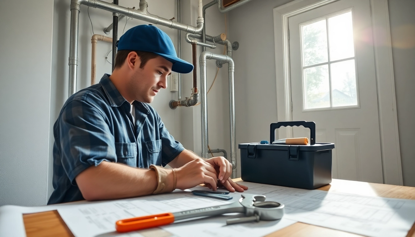 Technician providing whole house repiping services Clearwater FL in a residential setting.