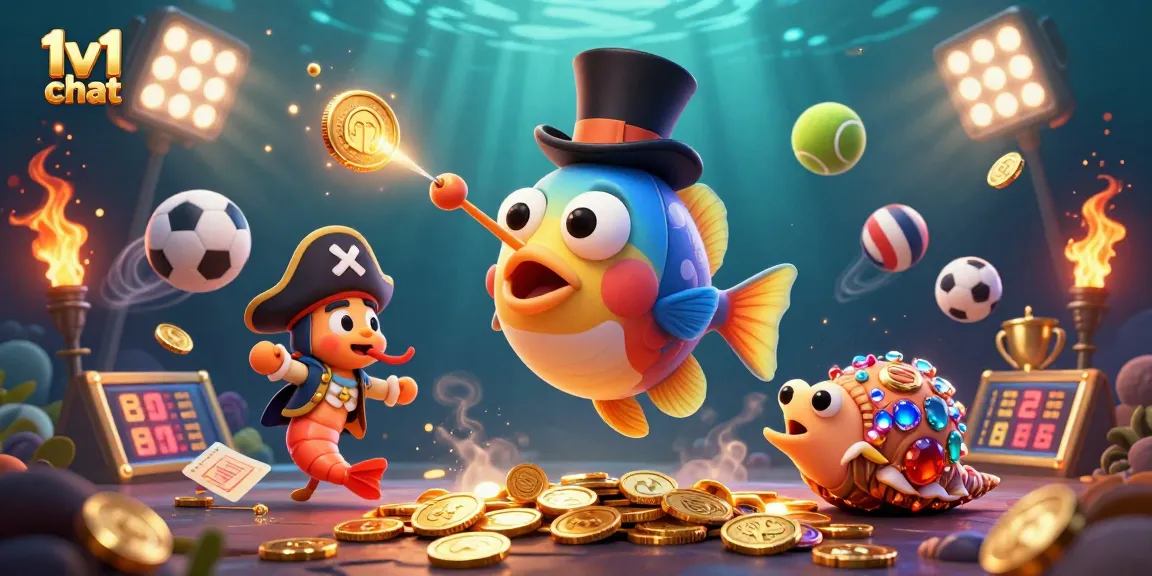 Engage in a thrilling 1v1 chat surrounded by action-packed gambling elements and vibrant characters.