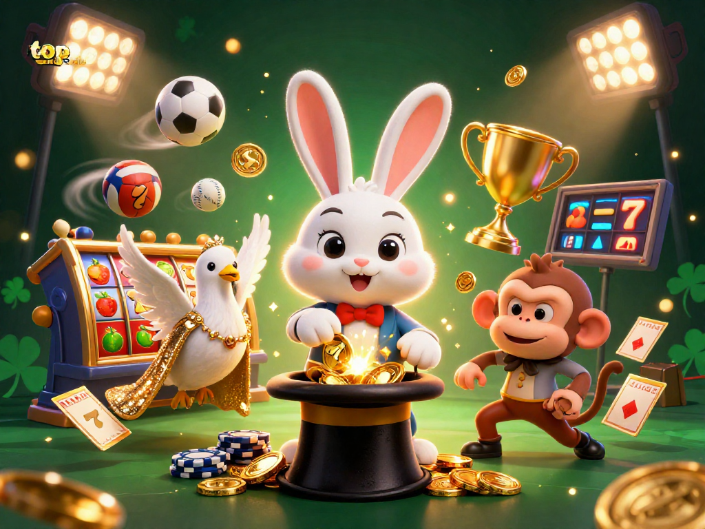 Menangkan permainan slot dengan top dewa slot dan karakter menarik dalam ilustrasi kasino.