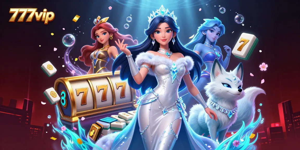 Experience 777vip with stunning casino visuals, slot reels, and vibrant elements in a dynamic scene.