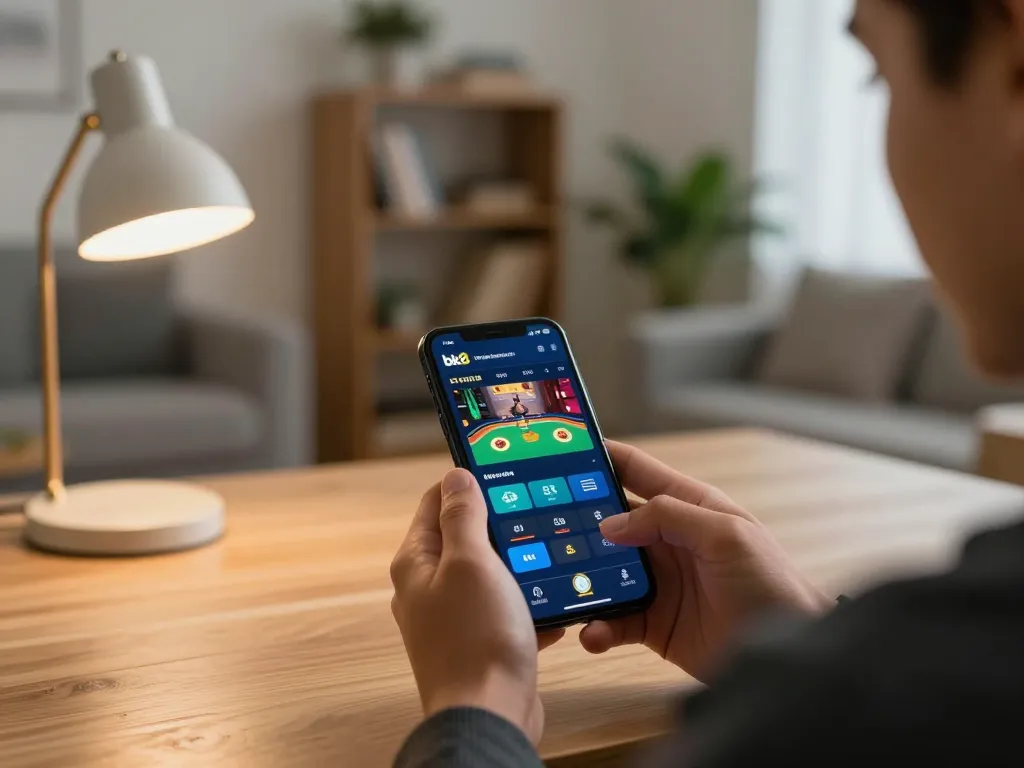 Engaging with bk8 mobile app while enjoying a cozy home gaming experience