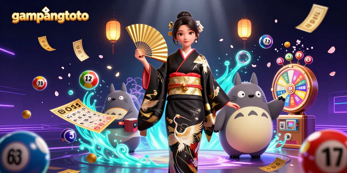 Win exciting prizes with gampangtoto featuring vibrant lottery balls and immersive gaming elements.