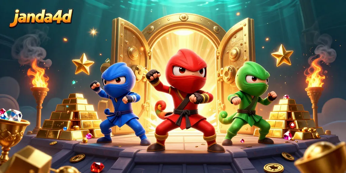 janda4d menghadirkan aksi menggembirakan chameleon ninja sambil bermain dan bertaruh dalam ilustrasi kasino digital