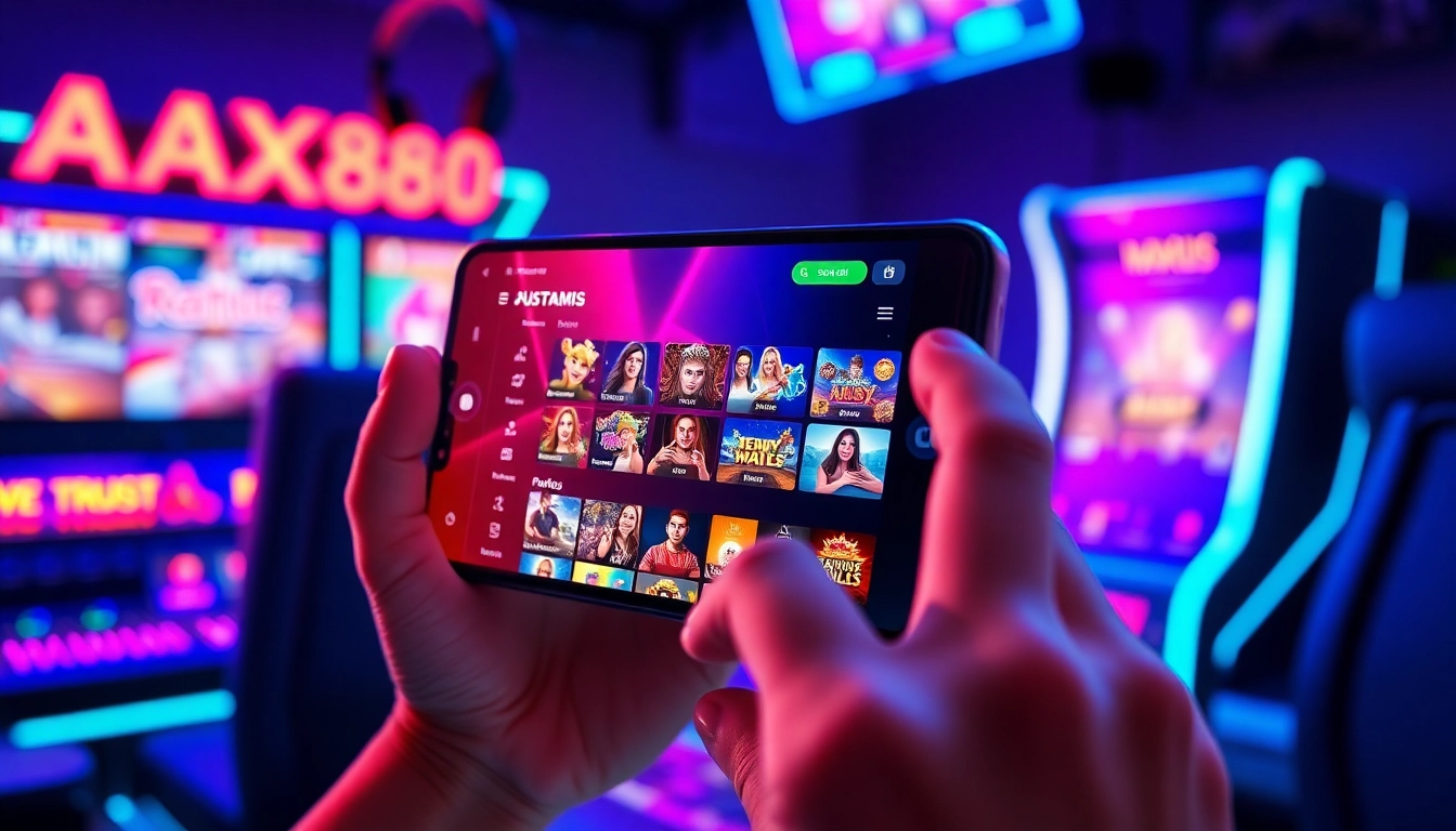 Trải nghiệm cảm giác chơi game đầy hứng khởi với AX88 APK trên giao diện điện thoại thông minh tinh tế.
