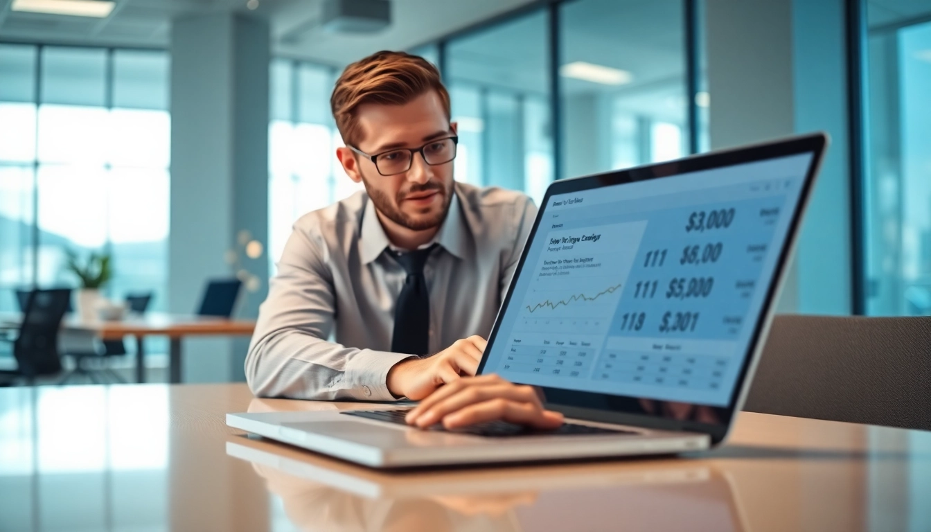 Evaluate sales navigator scraper pricing with a business professional analyzing plans.