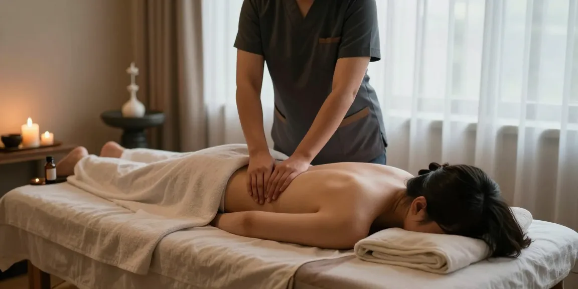 논현동마사지 전문 마사지사와 편안한 고객의 진정한 힐링 순간