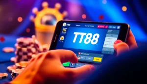 Users engaging with the TT88 online gaming platform, showcasing vibrant colors and dynamic interactions.