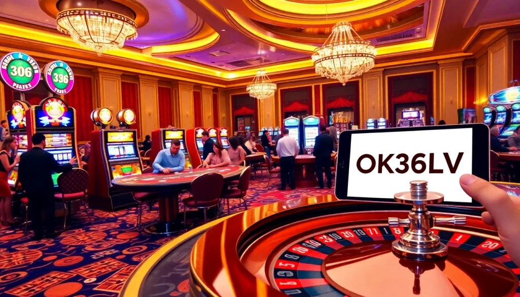 Experience thrilling gaming at OK365LV.COM with vibrant casino tables and exciting slot machines.