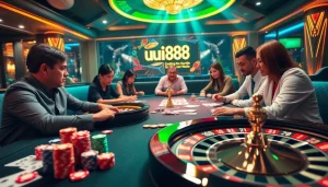 Win big at uu88 đăng nhập with vibrant poker chips and casino excitement.