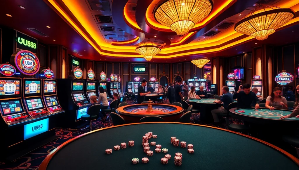 Experience the excitement of UU88 casino games with vibrant gaming visuals and thrilling action.