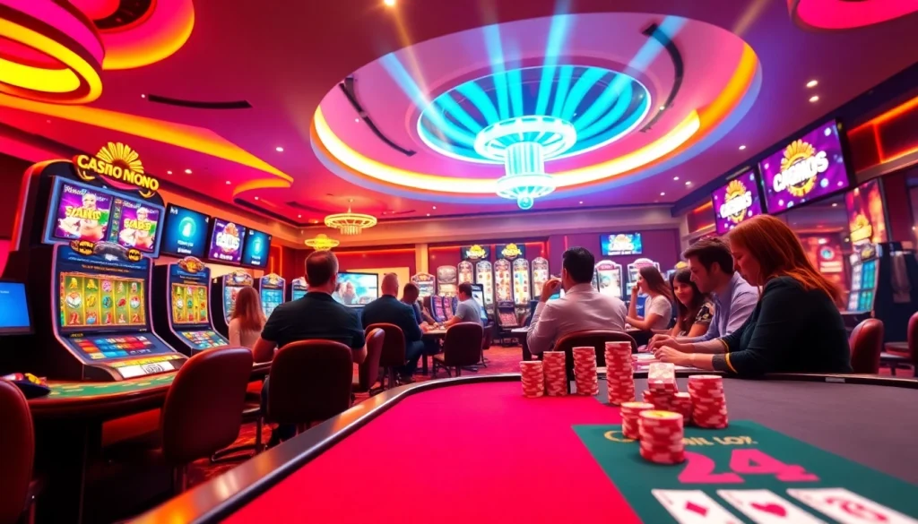 Experience the excitement of the best online casino Canada with engaging visuals in a vibrant setting.