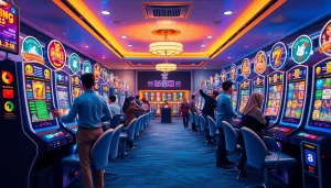 Situs kode4d online gaming experience with diverse players enjoying digital slot machines