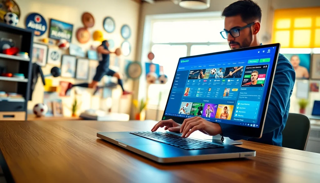 Reviewing sportsbooks in California on a modern desktop with a vibrant interface.