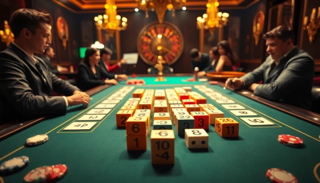 Engaging players in רמיקוב אונליין with vibrant tiles and casino ambiance.