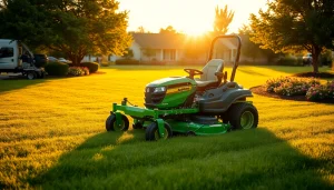 Zero turn mowers for sale showcased in action on a vibrant lawn, highlighting durability and efficiency.