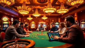 OK FUN highlights thrilling casino action with lively poker games and glimmering slot machines.